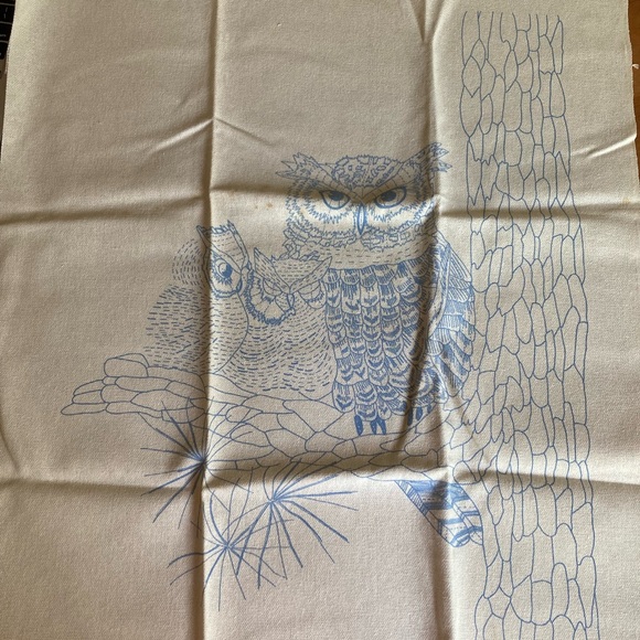 Vintage 1978 crewel kit complete never used with Owl family - Picture 6 of 8